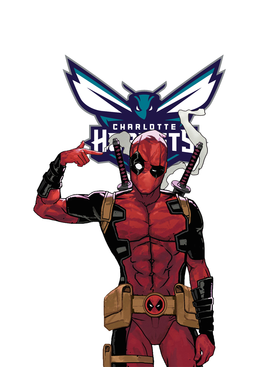 Charlotte Hornets Deadpool Logo vinyl decal